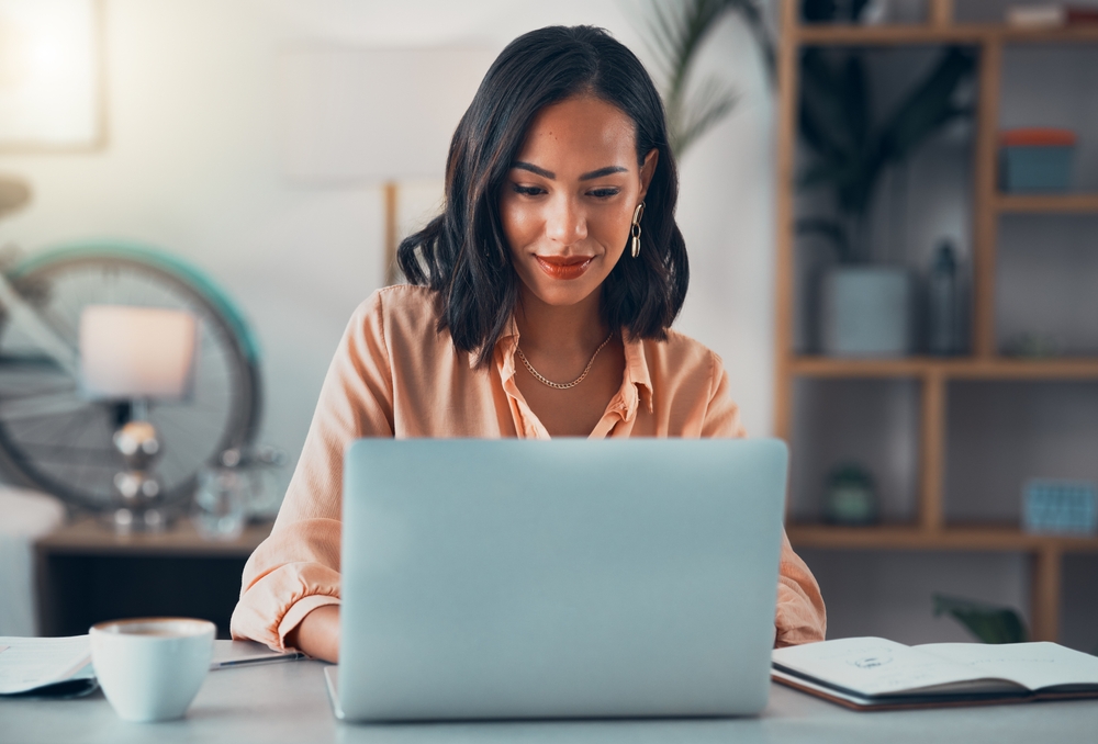 woman researching the cost of filler in Frederick MD