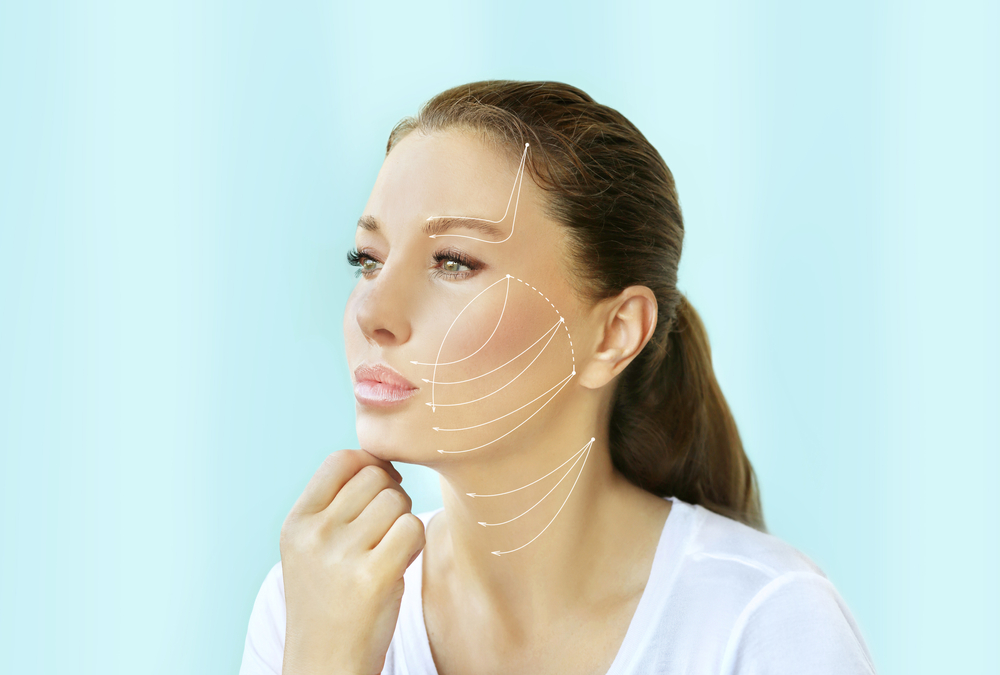 woman contemplating non-surgical facelift options in Columbia MD