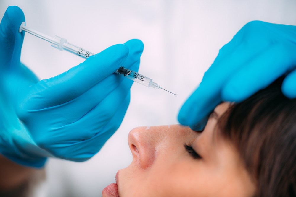 young woman getting preventative Botox in Frederick