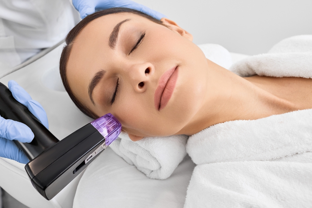 woman getting RF skin tightening near Clarksville MD