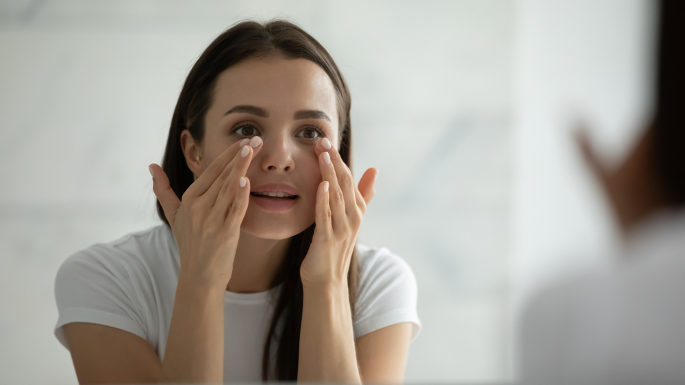 woman in need of an under-eye refresh in Columbia MD