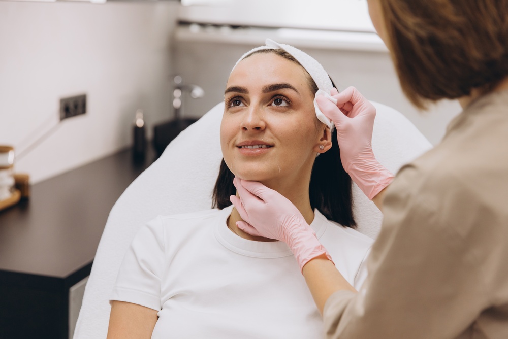 prepping skin for microneedling appointment in Howard County