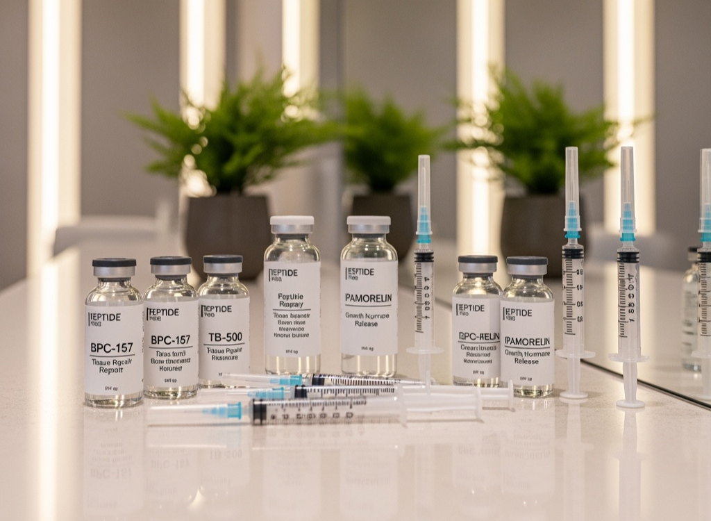 vials and syringes of peptides in Columbia MD